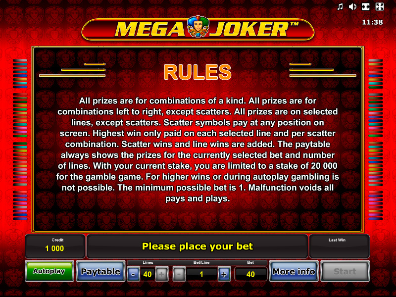 Mega Joker capture d'écran de jeu 3 petit