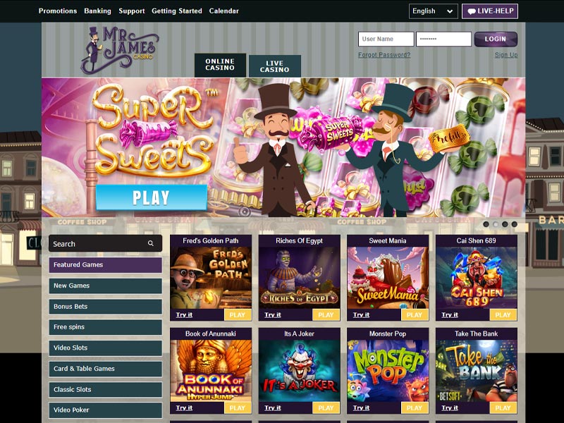 Mr James de casino en ligne capture d'écran de jeu 1 petit