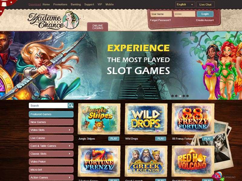Madame Chance de casino en ligne capture d'écran de jeu 1 petit