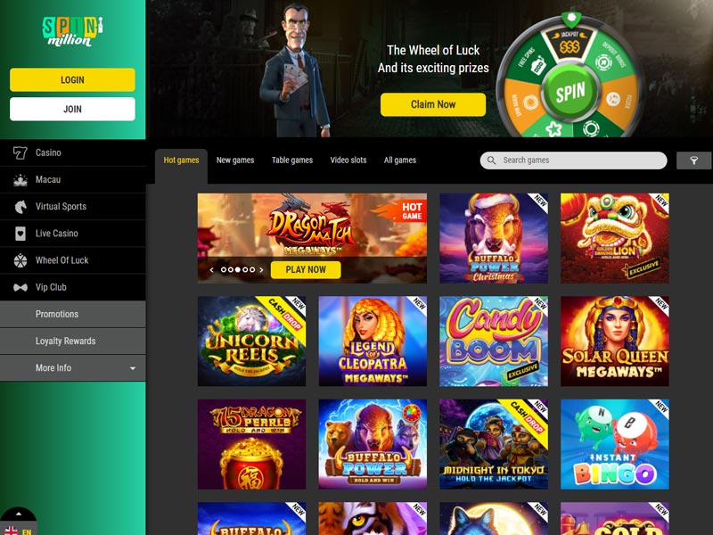 Spin Million de casino en ligne capture d'écran de jeu 1 petit