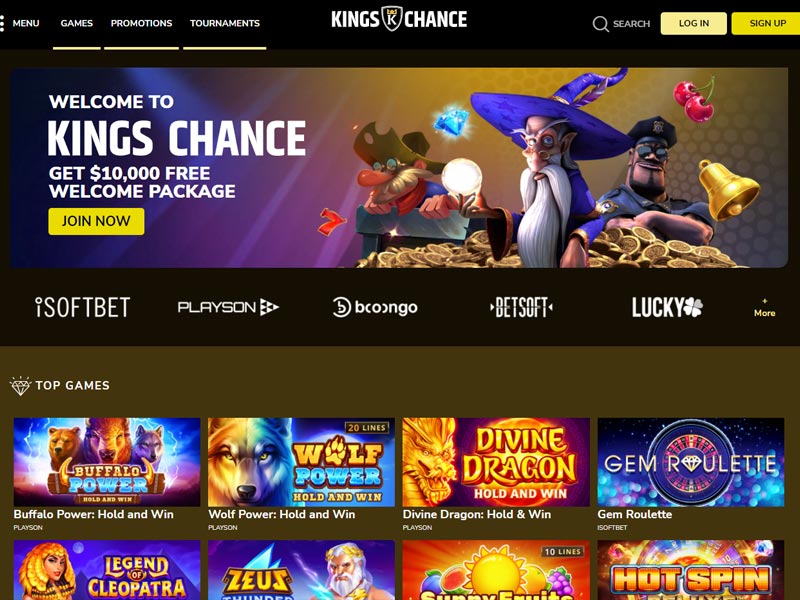 Kings Chance de casino en ligne capture d'écran de jeu 1 petit
