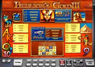 Pharaons Gold III capture d'écran de jeu 2 petit