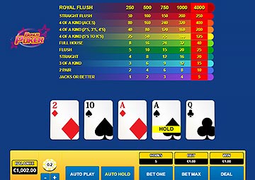 BONUS POKER 1 main capture d'écran de jeu 2 petit