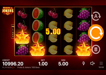 Fruits et Jokers 100 lignes capture d'écran de jeu 2 petit