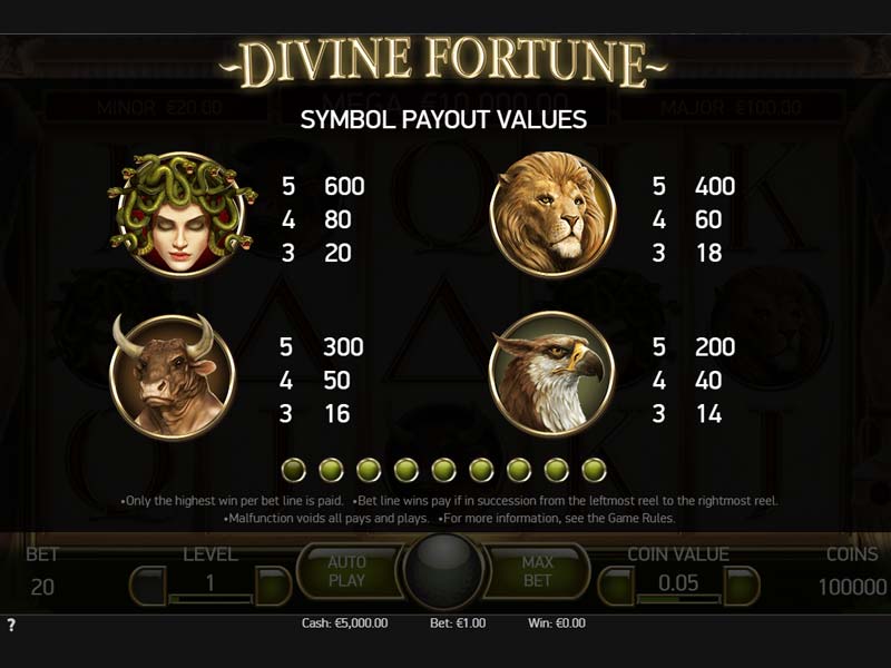 Divine Fortune capture d'écran de jeu 3 petit