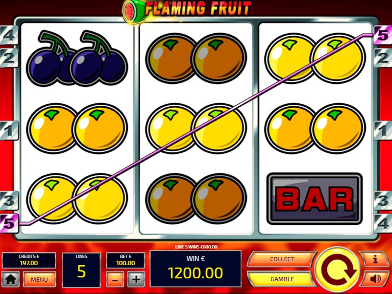 Flaming Fruits capture d'écran de jeu 1 petit