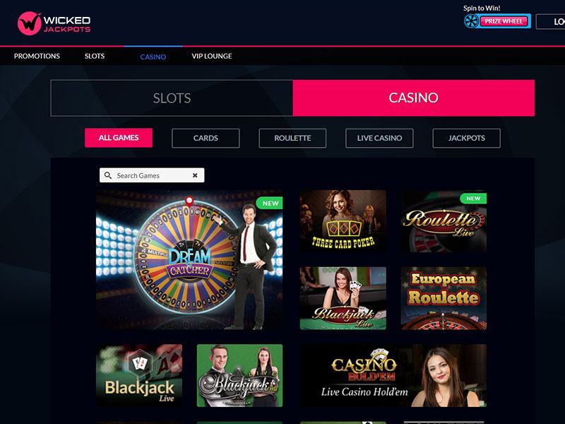 Jackpots Wicked Casino capture d'écran de jeu 3 petit