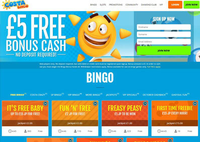 Costa Bingo Casino capture d'écran de jeu 1 petit