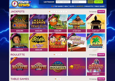 Power Spins Casino capture d'écran de jeu 3 petit
