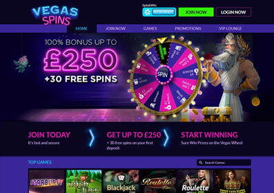 Vegas Spins Casino capture d'écran de jeu 1 petit