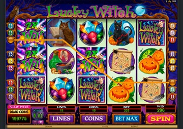 Lucky Witch capture d'écran de jeu 1 petit