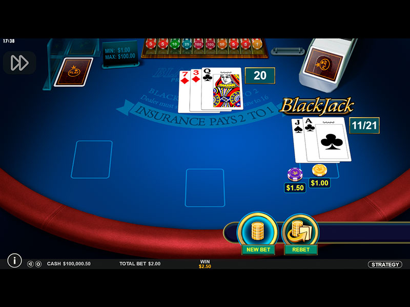 Blackjack multi-hands (jeu pragmatique) capture d'écran de jeu 1 petit