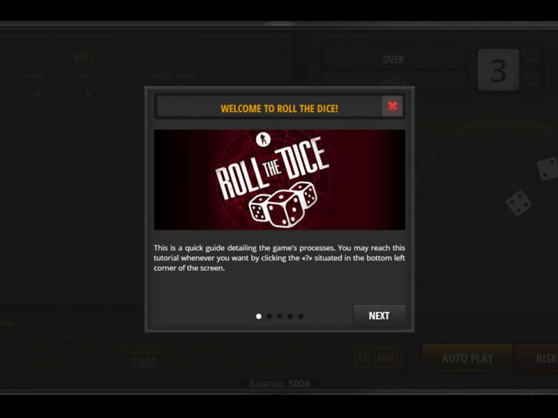 Roll The Dice (Evoplay Entertainment) capture d'écran de jeu 3 petit
