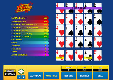 Double bonus poker 5 main capture d'écran de jeu 1 petit