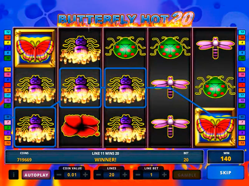 Butterfly Hot 20 capture d'écran de jeu 2 petit