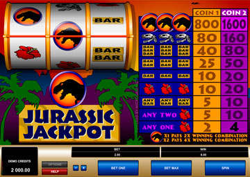 Jackpot jurassique capture d'écran de jeu 1 petit