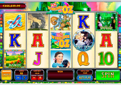 Winnings of Oz Slot capture d'écran de jeu 3 petit