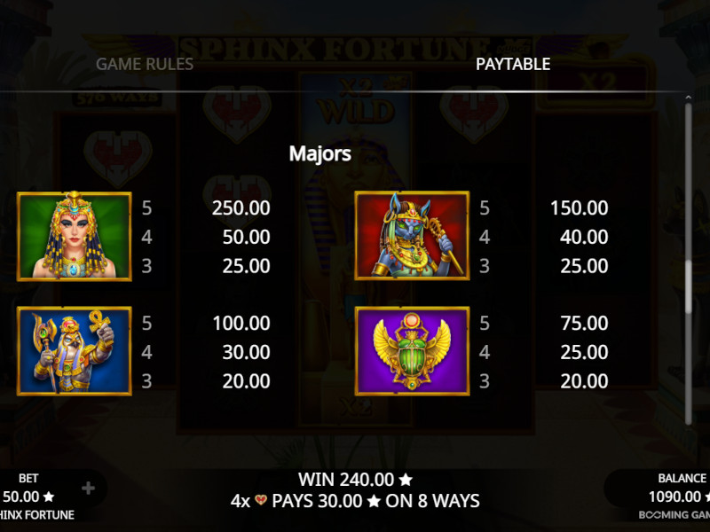 Sphinx Fortune capture d'écran de jeu 3 petit