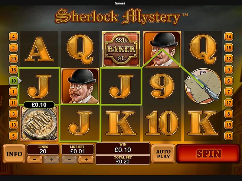 Slot Sherlock Holmes en ligne pour de l’argent réel