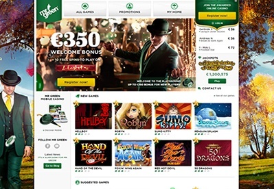 Mr Green Casino gameplay screenshot 1 small