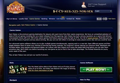 Spin Palace Casino gameplay screenshot 4 small