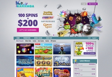 Karamba Casino gameplay screenshot 1 small