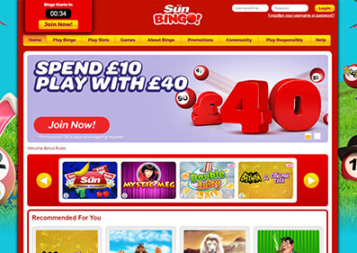 Sun Bingo Casino gameplay screenshot 1 small