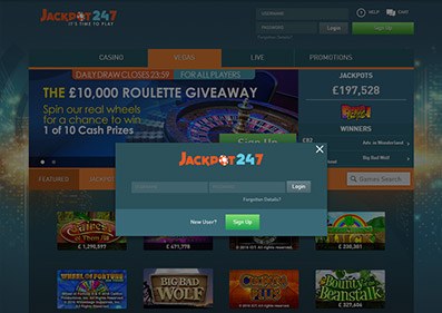Jackpot247 Casino gameplay screenshot 1 small