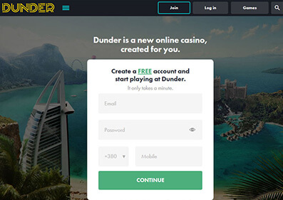 Dunder Casino gameplay screenshot 1 small