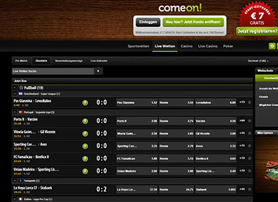 ComeOn Casino gameplay screenshot 2 small