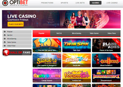 Optibet Casino gameplay screenshot 2 small