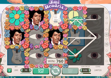 Jimi Hendrix Online Slot Touch gameplay screenshot 1 small