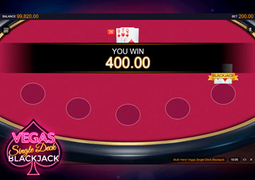 Vegas Single Deck Blackjack gameplay screenshot 2 small
