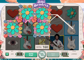 Jimi Hendrix Online Slot Touch gameplay screenshot 2 small