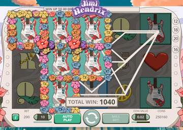 Jimi Hendrix Online Slot Touch gameplay screenshot 3 small
