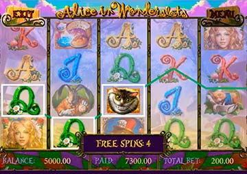 Alice In Wonderslots gameplay screenshot 2 small