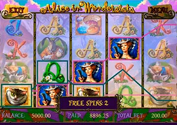 Alice In Wonderslots gameplay screenshot 3 small