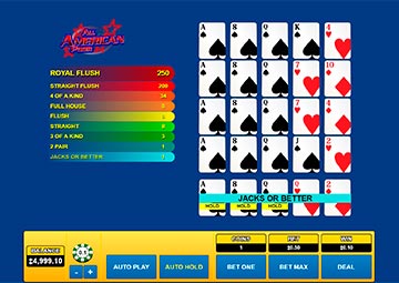 All American Poker 5 Hand gameplay screenshot 1 small
