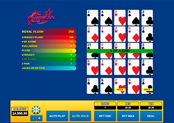 All American Poker 5 Hand gameplay screenshot 2 small