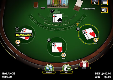 Blackjack Double Exposure 3 Hand gameplay screenshot 3 small