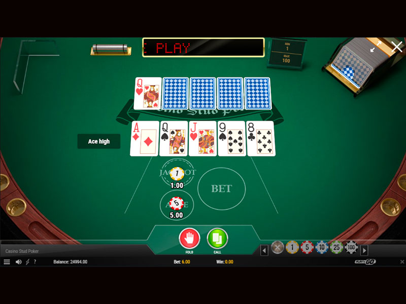 Casino Stud Poker (Play'n Go) gameplay screenshot 2 small