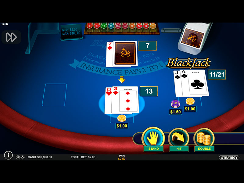 Multihand Blackjack (Pragmatic Play) gameplay screenshot 3 small