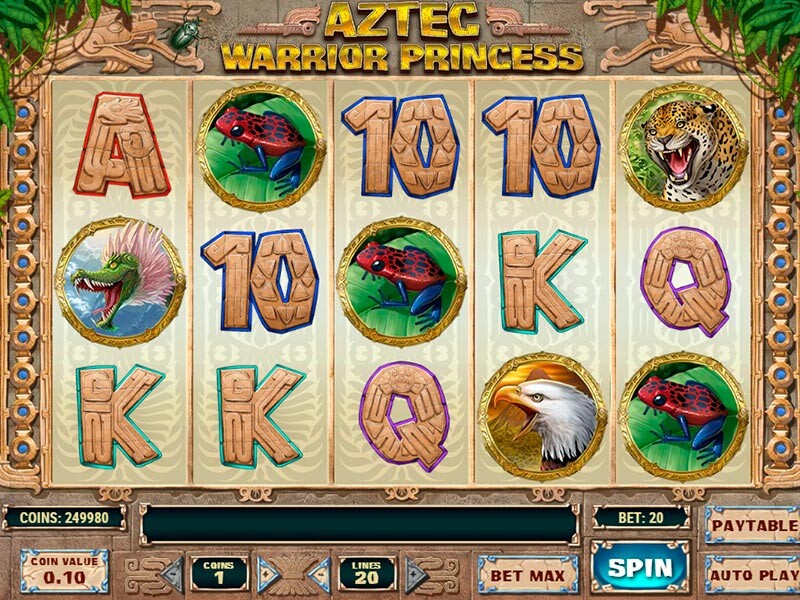 Aztec Warrior Princess Real Money Slot Machine