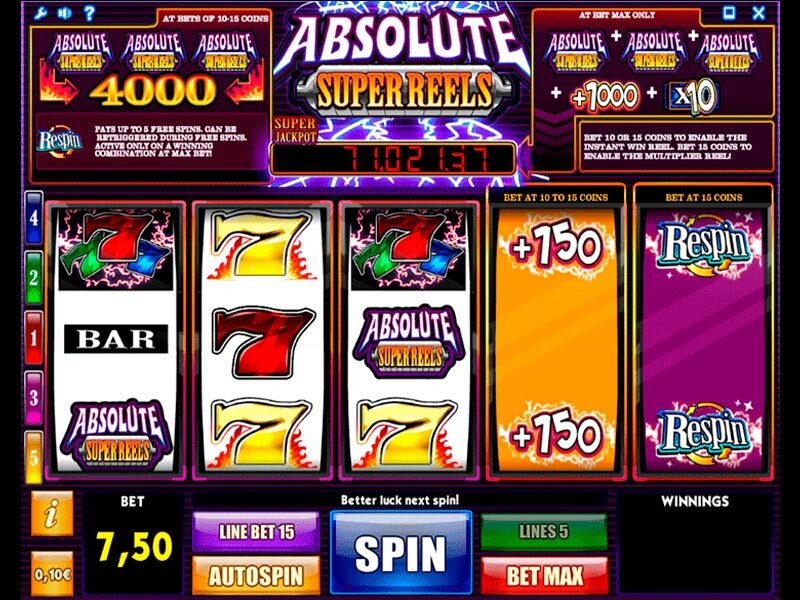 Absolute Super Reels Online Slot Game